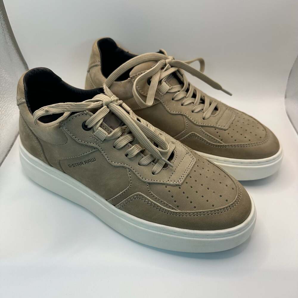 G-Star Raw Lash Nubuck Low-Top Sneakers in Sand Suade Womens Size 8